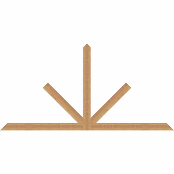 Ekena Millwork Saratoga Timber Gable Bracket, Western Red Cedar, 84"W x 42"H x 1 1/2"D x 3 1/2"F, 12/12 Pitch GBW084X42X0204SAR00SWR - main